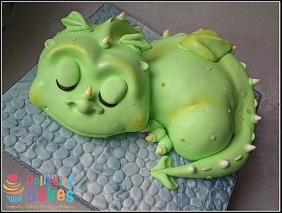 Shhh Sleeping Dragon - Cake by Dollybird Bakes