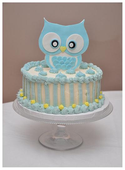 Owl themed smash cake - Cake by Spring Bloom Cakes