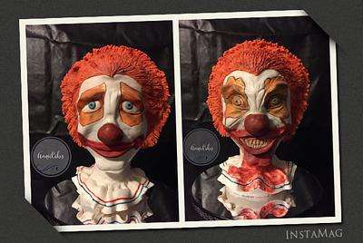 Sad/Evil Clown - Cake by AnnieCakes