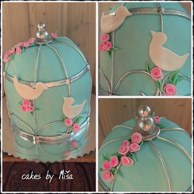 Cage with birds - Cake by CakesByMisa