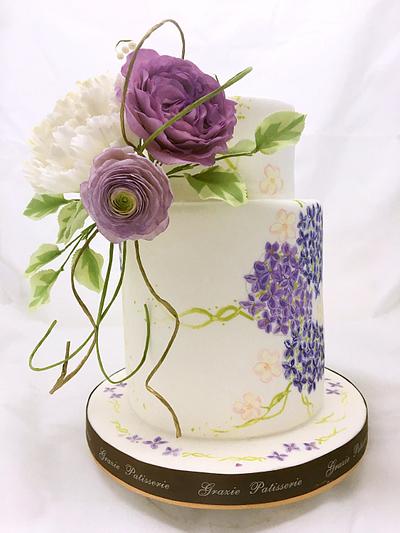 Purple Love - Cake by Grazie cake and sugarcraft studio