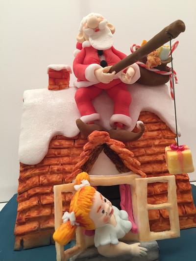 Christmas, Santa Claus is coming home! - Cake by Karla Vanacker