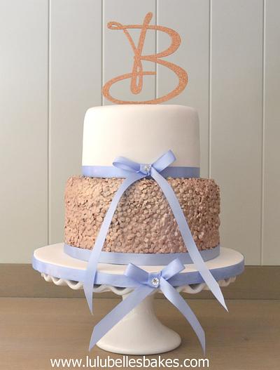 Rose Gold Confetti Cake - Cake by Lulubelle's Bakes