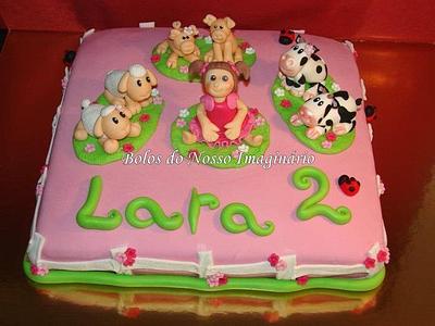 Baby girl ( farm animals ) Cake - Cake by BolosdoNossoImaginário