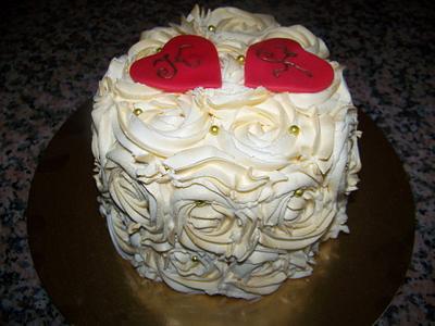 Wedding Anniversary Rose Cake - Cake by Laura Jabri