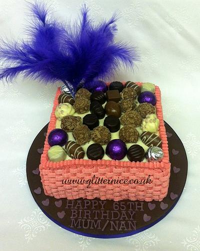 Pink Chocolate Box - Cake by Alli Dockree