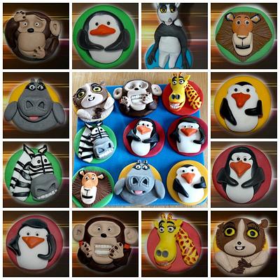 Madagascar Cupcake toppers - Cake by Deb-beesdelights