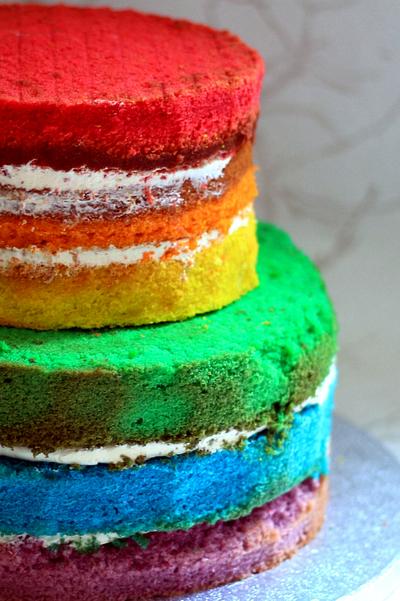 naked raibow cake - Cake by Dorota/ Dorothy
