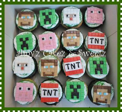 Minecraft cupcakes - Cake by Amy'z Cakez & Sweetz
