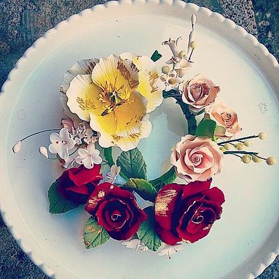 Sugar Wreath  - Cake by Danijela Lilchickcupcakes