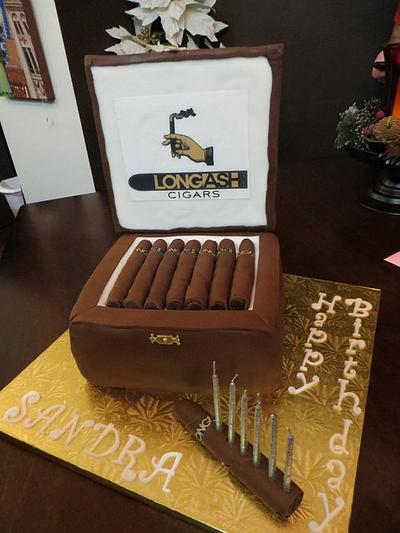 Cigar Box Cake for cigar shop owner - Cake by Cabana Cakery