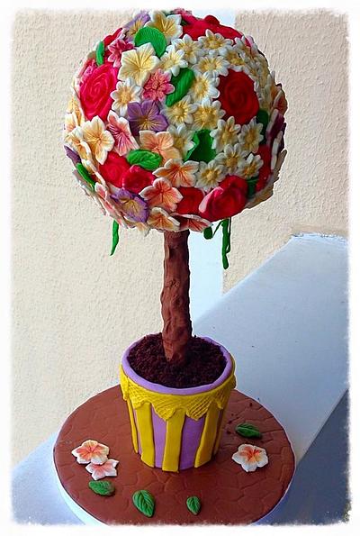 Flower pot Cake - Cake by Dimitra Mylona - Sweet Zoe Cakes
