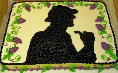 Sherlock holmes w/ grapes & vines Birthday/ Murder Mystery party - Cake by Nancys Fancys Cakes & Catering (Nancy Goolsby)