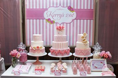 My 21st cake table - Cake by Cuppy & Cake
