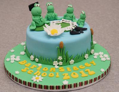 Froggy Cake for local school raffle - Cake by helenscakeshop