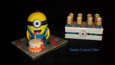 Minion Madness - Cake by Kosmic Custom Cakes