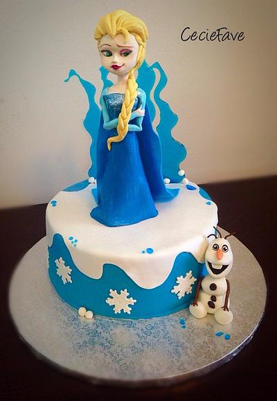 Frozen...Elsa and Olaf - Cake by CecieFave by Cecilia Favero