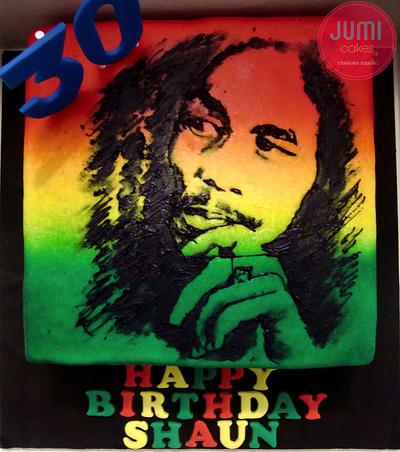 Royal Icing Hand-painted Bob Marley Cake - Cake by jumicakes