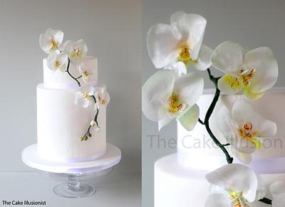 Moth Orchid Wedding Design - Cake by Hannah