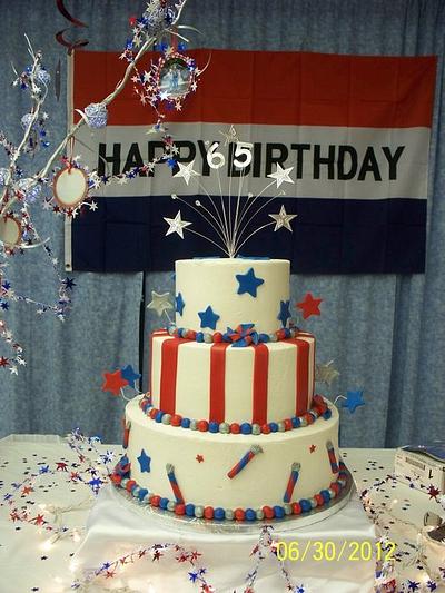 Patriotic Birthday Cake - Cake by HeathersBakery
