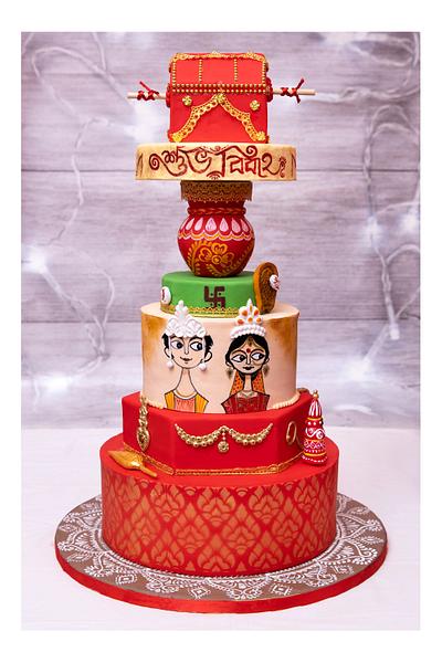 Bengali wedding - Cake by Joyeeta lahiri