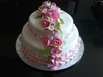 Flower cake - Cake by susheela stephen