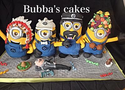 YMCA minions!   - Cake by Bubba's cakes 