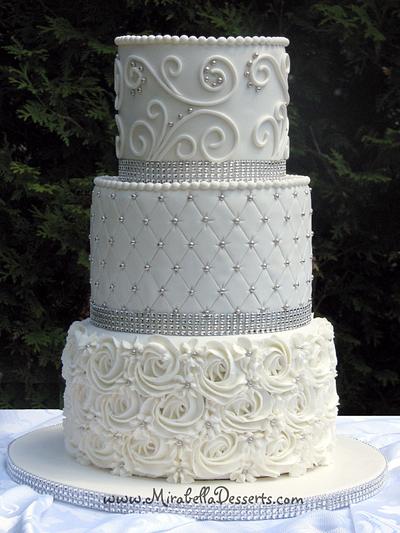 All white wedding cake - Cake by Mira - Mirabella Desserts