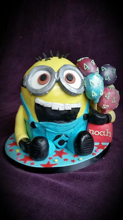 Minion balloon  cake - Cake by Tracey