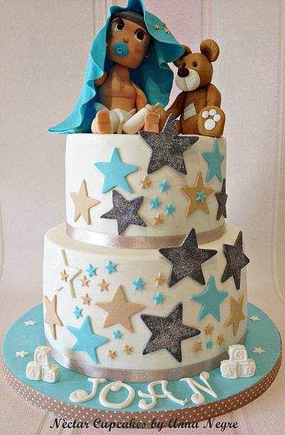 baby and bear cake - Cake by nectarcupcakes