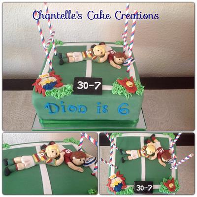 Rugby - Cake by Chantelle's Cake Creations