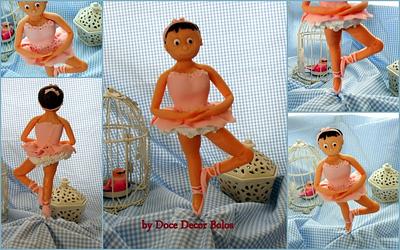 Ballet dancer cake topper - Cake by Bolos Doce Decor