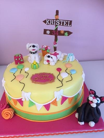 Happy Birthday Kristel - Cake by sosweetbylia