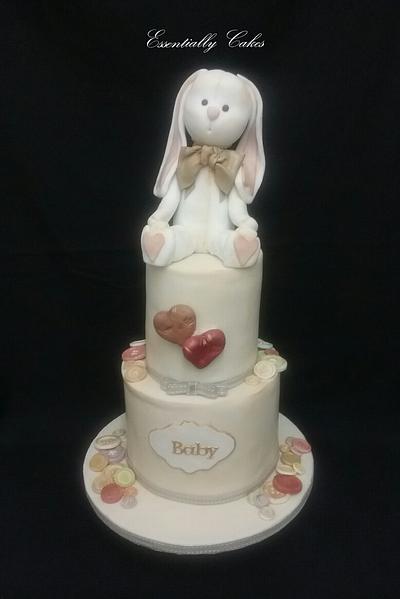 Bunny baby shower - Cake by Essentially Cakes