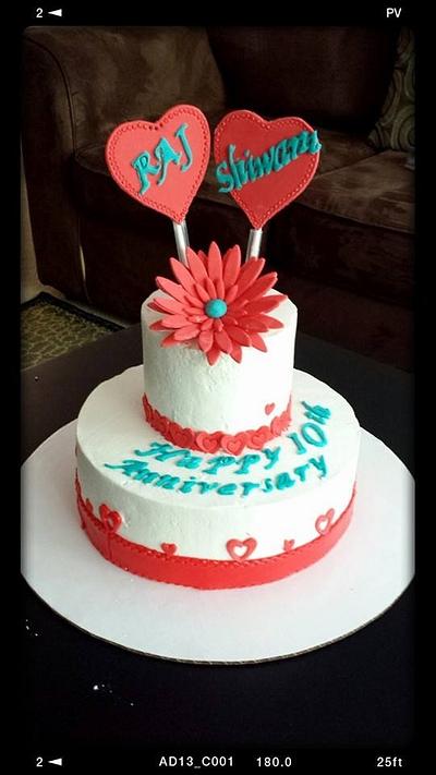 Anniversary Cake! - Cake by PoonamJ