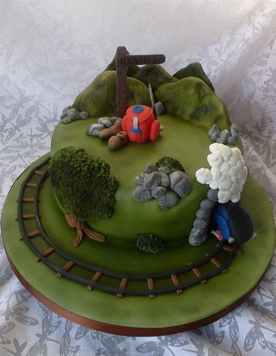Hill walking and steam train cake - Cake by Extra Mile Icing