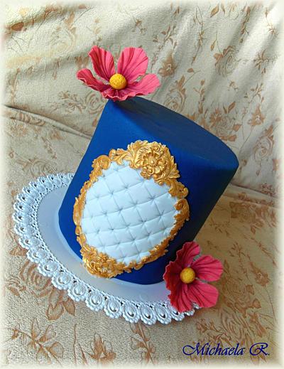 Blue - gold cake - Cake by Mischell