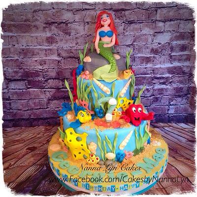 Little Mermaid under the sea - Cake by Nanna Lyn Cakes