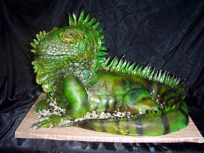 Green Iguana - Cake by Katarina