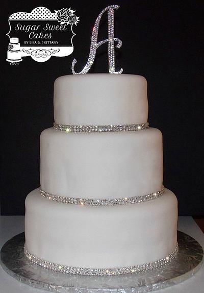 Rhinestone Wedding - Cake by Sugar Sweet Cakes
