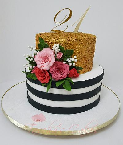 21st birthday cake  - Cake by Tascha's Cakes
