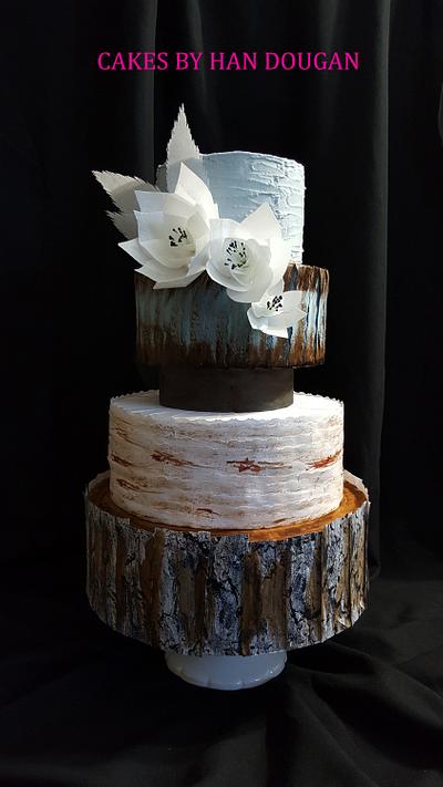  4 Tier Rustic Wedding Cake. - Cake by Han Dougan