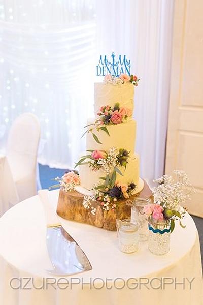 Mr and Mrs Denman. Shabby Chic wedding cake - Cake by Sue's Sweet Delights