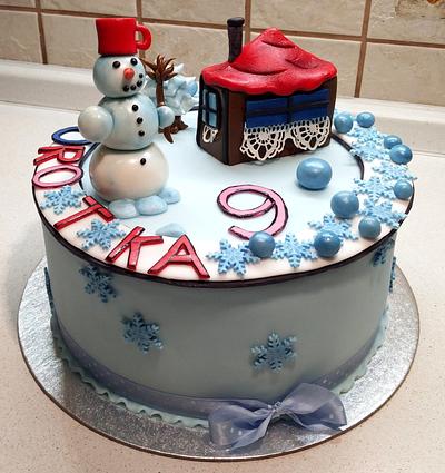 Snowman - Cake by Majka Maruška