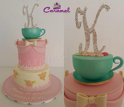 Tea Cup Cake  - Cake by Caramel Doha
