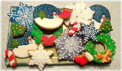 Christmas Cookie Platter - Cake by BakeAru