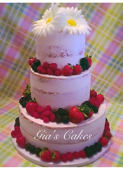 Spring Wedding "Naked Cake" - Cake by Gias Cakes (by Samantha)