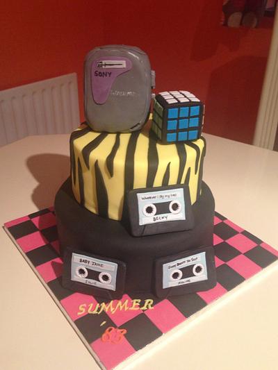 80's mixed tape cake - Cake by Michelle Hand @cakesbyhand