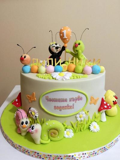 1 birthday cake for twins - Cake by KamiSpasova