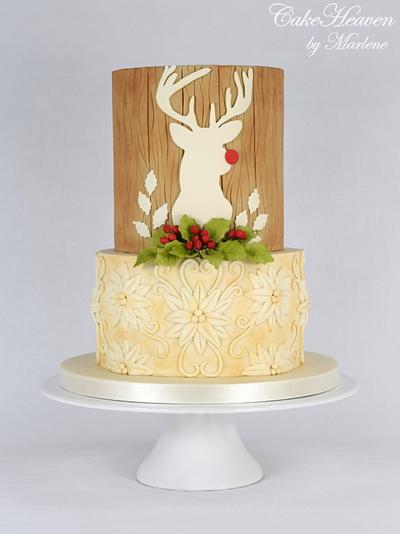 Rudolph's Christmas Cake - Cake by CakeHeaven by Marlene